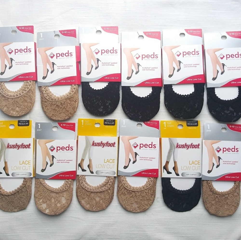Lot of 12 Lace foot covers, 5-10 1 Pair
Each